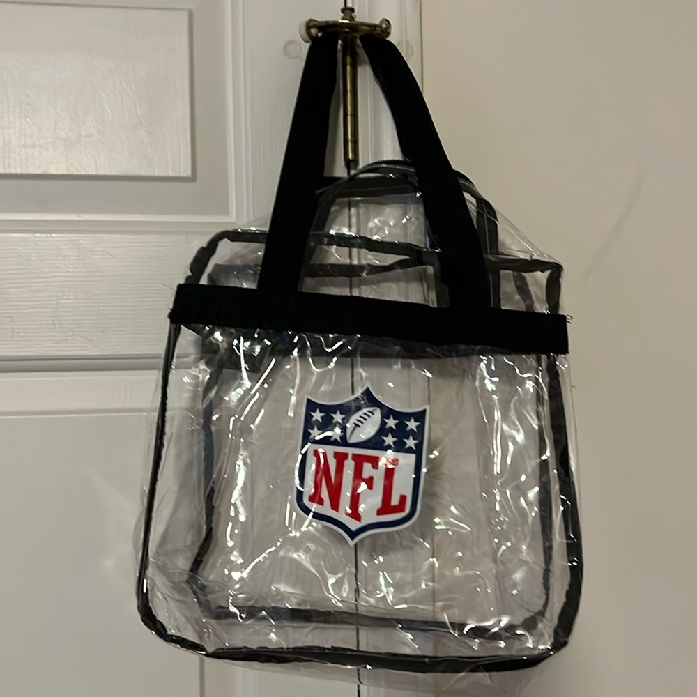 NWOT NFL clear plastic tote